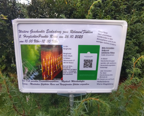 Brückenraum - Oktober Treffen 2025 - Schild mit den Daten