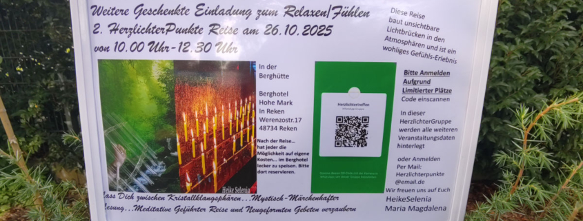 Brückenraum - Oktober Treffen 2025 - Schild mit den Daten